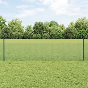 vidaXL Îngrădire cu stâlpi Verde 0.5 x 10 m Oțel