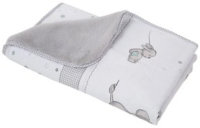 Pătură pentru copii albă/gri din micropluș/cocolino 80x80 cm Sternenzauber – Roba