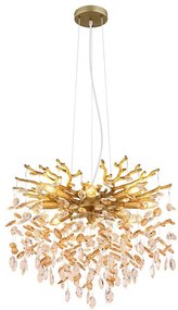 Globo 64138H1G - Candelabru cu cablu QUEENA, 8xE14/40W/230V, auriu