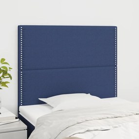 3116172 vidaXL Tăblii de pat, 2 buc, albastru, 80x5x78/88 cm, textil