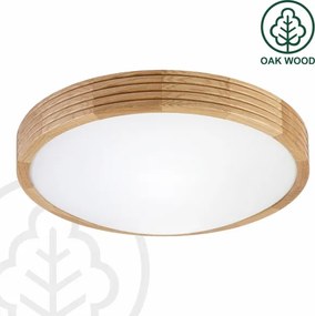 Brilagi - Plafonieră LED CARVALHO MODERN SLIM 2xE27/60W/230V Ø 37,5 cm stejar