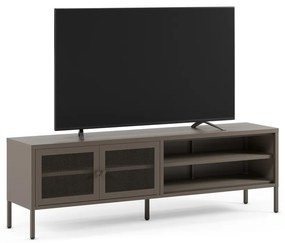 Comodă TV gri din metal 160x50x35 cm Fayna – Marckeric