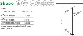 Lampa de podea LED CCT si reader LED SKOPO