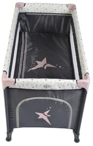 Patut pliant transformabil in tarc copii NOVOKIDS™ Little Star NEST, 60X120 cm, 2 Niveluri, Pliabil, Cu geanta transport inclusa, Fermoar acces