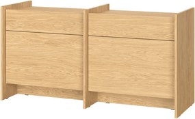 Comodă în culoare naturală cu aspect de lemn de stejar 146x76x51 cm Hido – noo.ma