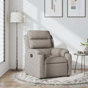 vidaXL Fotoliu rabatabil, gri taupe, material textil