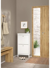 Suport pentru pantofi Real îngust, alb