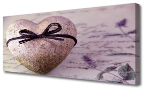 Tablou pe panza canvas Heart Art Gray aur