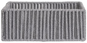 Coșuri Arese, bumbac/metal, gri, 3 buc