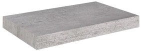 326591 vidaXL Raft de perete suspendat, gri beton, 40x23x3,8 cm, MDF