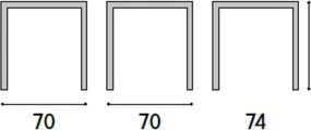 MASA TERASA ANTRACIT - 70 CM / 70 CM