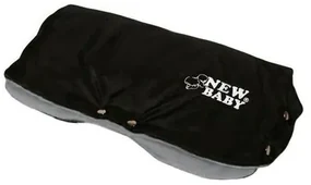 Manșon din fleece pentru cărucior New Baby, negru- gri