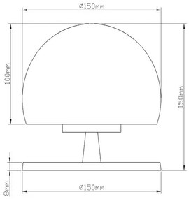 Fabas 3570-30-138 - Lampă de masă LED MORGANA 1XG9/3W/230V