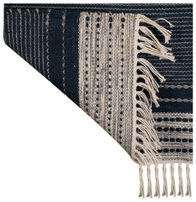 Covor reversibil pentru exterior din plastic reciclat Green Decore Civil, 80 x 180 cm, albastru-închis