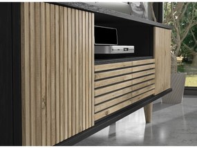 Masă TV/Dulap Franc 59 (lemn negru + pin atlantic). 1107927