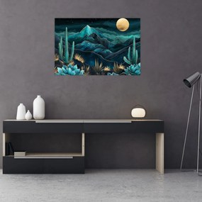 Tablou - Noapte turcoaz (90x60 cm)