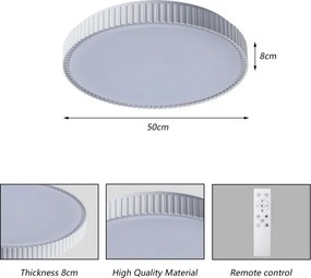 BRILAGI - Plafonieră LED dimabilă CORVO LED/72W/230V 3000-6000K albă Ø 50 cm + telecomandă