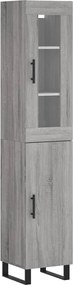 vidaXL Dulap înalt, gri sonoma, 34,5x34x180 cm, lemn prelucrat