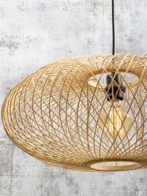 Lampadar eco din bambus Cango L white/60x25 nat