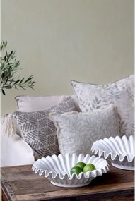 Tavă decorativă din ceramică cu margine striată, Ø44 cm