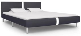 vidaXL Cadru de pat, negru, 140 x 200 cm, piele ecologică