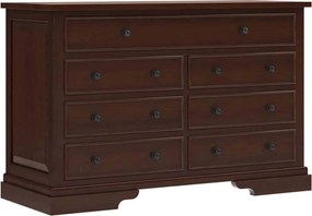 Comodă lemn masiv nuc Louis 7 Sertare, 145 × 55 × 90 cm