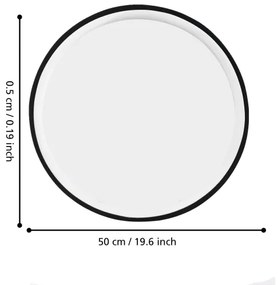 Eglo 425042 - Oglindă de perete BANI, diametru 31 cm, neagră