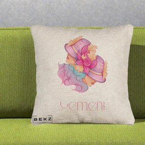 Perna Personalizata Zodie Gemeni, 40x40 cm, Bej Canapea, Husa Detasabila, Perna Inclusa, BEKZ®