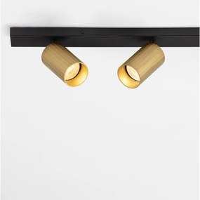 Plafoniera cu 3 spoturi GU10 ZELOS negru/ auriu