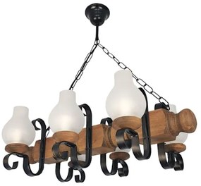 Lustră pe lanț Brilagi RUSTIC 6xE14/40W/230V fag