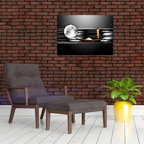 Tablou pe sticlă cu pictură epochală străveche (70x50 cm)