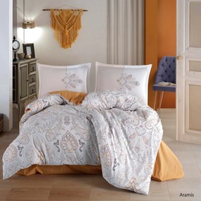 Set lenjerie pat ARAMIS, bumbac ranforce, crem, 240x260 cm, cu cearcea