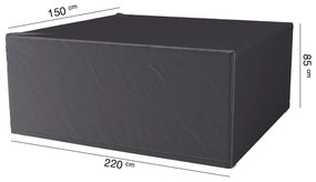 Husa mobilier gradina AeroCover pentru set masa si scaune gradina, 220x150x85 cm, dreptunghiulara, antracit