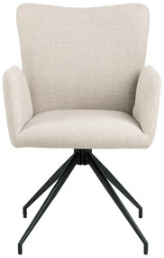 Set de scaune de sufragerie bej cu cotiere 2 buc. tapițat Laura – Actona