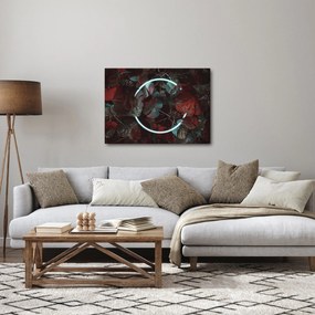 Tablou - Cerc de neon între palmieri (70x50 cm)