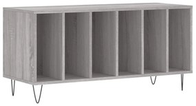 vidaXL Dulap pentru discuri gri sonoma, 100x38x48 cm, lemn prelucrat