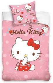 Lenjerie de pat Hello Kitty Little Mlsalka, 100 x135 cm, 40 x 60 cm