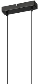 Lustră pe cablu FRIDA 2xE27/60W/230V negru/maro fag