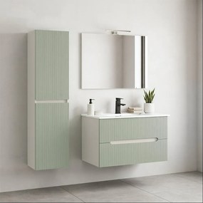 Dulap suspendat Trent alb-verde