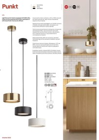 Lustră LED pe cablu PUNKT LED/6W/230V alamă Redo 01-3100