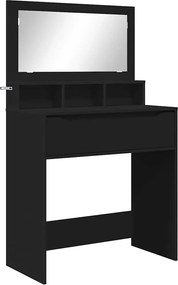 vidaXL Mese de toaletă pentru dormitor Negru 80 x 39,6 x 135 cm