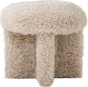Puf bej cu tapițerie din blană artificială Frikka – Bloomingville