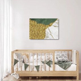 Tablou pe sticlă - Marmură verde N⁰2 (70x50 cm)