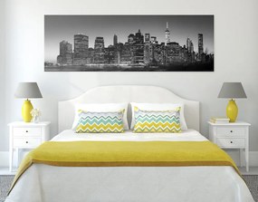 Tablou centrul New Yorkului alb-negru
