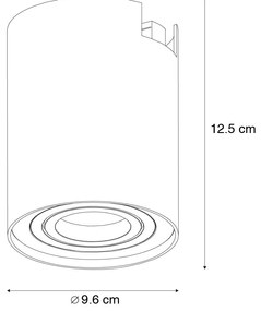 Spot de șină modern monofazat bronz închis - Rondoo Up