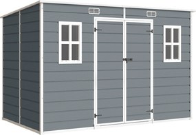 Outsunny Căsuță de Grădină pentru Depozitare Unelte 4.96m² Gri | Aosom Romania