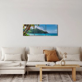 Tablou - Caraibe (cu ceas) (90x30 cm)