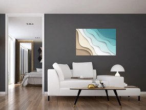 Tablou abstract cu plaja mării (90x60 cm)