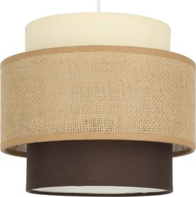 Brilagi - Lustră suspendată RESNA pe cablu, 1xE27/60W/230V, Ø 20 cm, bej/negru
