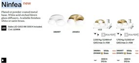 Plafoniera design modern Ninfea pl2 alba